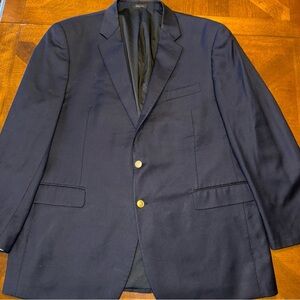 Lauren Ralph Lauren Navy Wool Gold Two Button Blazer Jacket Men’s Size 48 L